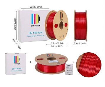 PLA пластик CartriDge 1.75мм 1кг шелк красный для 3D-принтера