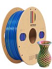 PLA-пластик для 3D-принтера, шёлк красный-синий-золотой (Silk), CartriDge