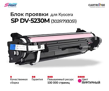 Блок проявки DV-5230M (302R793051) для Kyocera, пурпурный (OEM.ref)