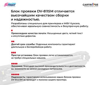 Блок проявки DV-8115 (302P393040) для Kyocera, пурпурный (OEM.ref)