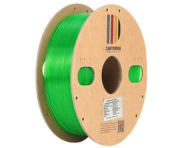 PETG пластик CartriDge 1.75мм 1кг флуоресцентный зелено-прозрачный
