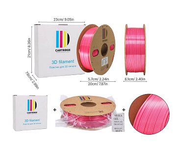 PLA пластик CartriDge 1.75мм 1кг шелк розовый для 3D-принтера