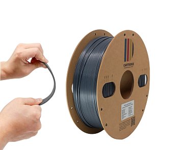 PETG пластик CartriDge 1.75мм 1кг темно-серый-серебро