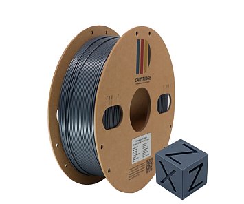 PETG пластик CartriDge 1.75мм 1кг темно-серый-серебро