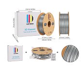 TPU 95A пластик для 3D-принтера, шёлк серебристый (Silk), CartriDge