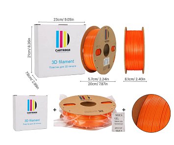 PLA пластик CartriDge 1.75мм 1кг оранжевый для 3D-принтера