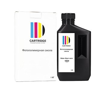 Водосмываемая Water Washable фотополимерная смола CartriDge 1кг серая