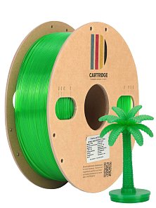 PETG пластик CartriDge 1.75мм 1кг флуоресцентный зелено-прозрачный
