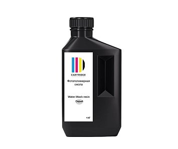 Водосмываемая Water Washable фотополимерная смола CartriDge 1кг серая