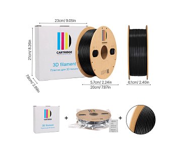 ABS пластик CartriDge 1.75мм 1кг черный для 3D-принтера