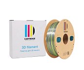 PLA-пластик для 3D-принтера, шёлк синий-фиолетовый-желтый (Silk), CartriDge