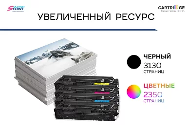 Комплект картриджей SP 067HBK-067HC-067HY-067HM для Canon (с чипом)
