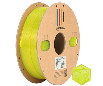 PETG пластик CartriDge 1.75мм 1кг флуоресцентный желто-прозрачный