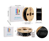 PLA пластик CartriDge 1.75мм 1кг черный с блестками для 3D-принтера