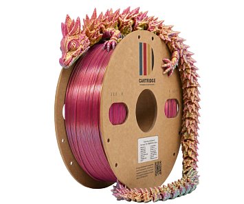 PLA пластик CartriDge 1.75мм 1кг шелк золотой-зеленый-красный