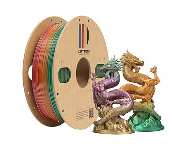PLA пластик CartriDge 1.75мм 1кг шелк радужный для 3D-принтера