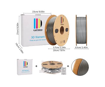ABS пластик CartriDge 1.75мм 1кг серый для 3D-принтера
