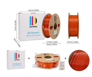 PETG пластик CartriDge 1.75мм 1кг оранжевый для 3D-принтера