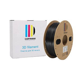 PETG-CF пластик CartriDge 1.75мм 1кг черный угленаполненный