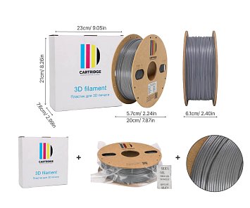 PETG пластик CartriDge 1.75мм 1кг светло-серый для 3D-принтера