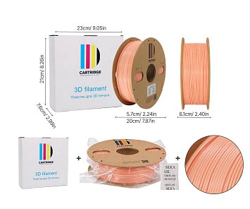 PLA пластик CartriDge 1.75мм 1кг бледно-розовый для 3D-принтера