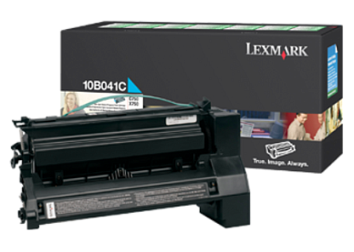 Картридж лазерный Lexmark 10B041 (Return Program) голубой оригинальный