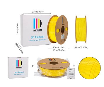PLA пластик CartriDge 1.75мм 1кг желтый для 3D-принтера