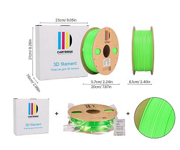 PETG пластик CartriDge 1.75мм 1кг флуоресцентный зеленый