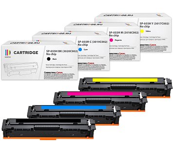 Комплект картриджей SP 055HBK-055HC-055HM-055HY для Canon (без чипа)