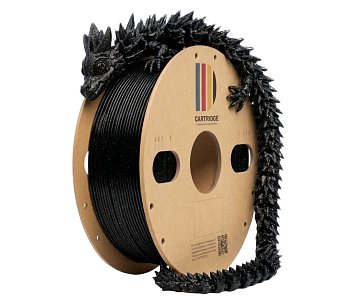 PLA пластик CartriDge 1.75мм 1кг черный с блестками для 3D-принтера